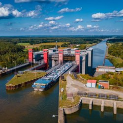Schiffsfahrt zum Schiffshebewerk Scharnebeck